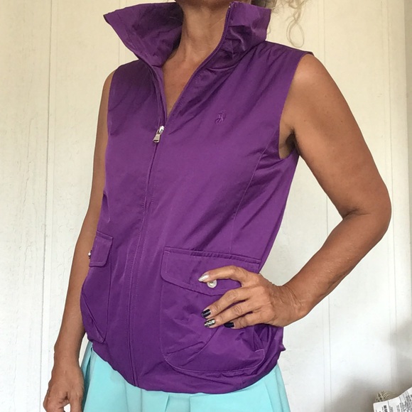 RALPH LAUREN GOLF POLO PONY PURPLE SLEEVELESS VEST SMALL - Picture 4 of 11